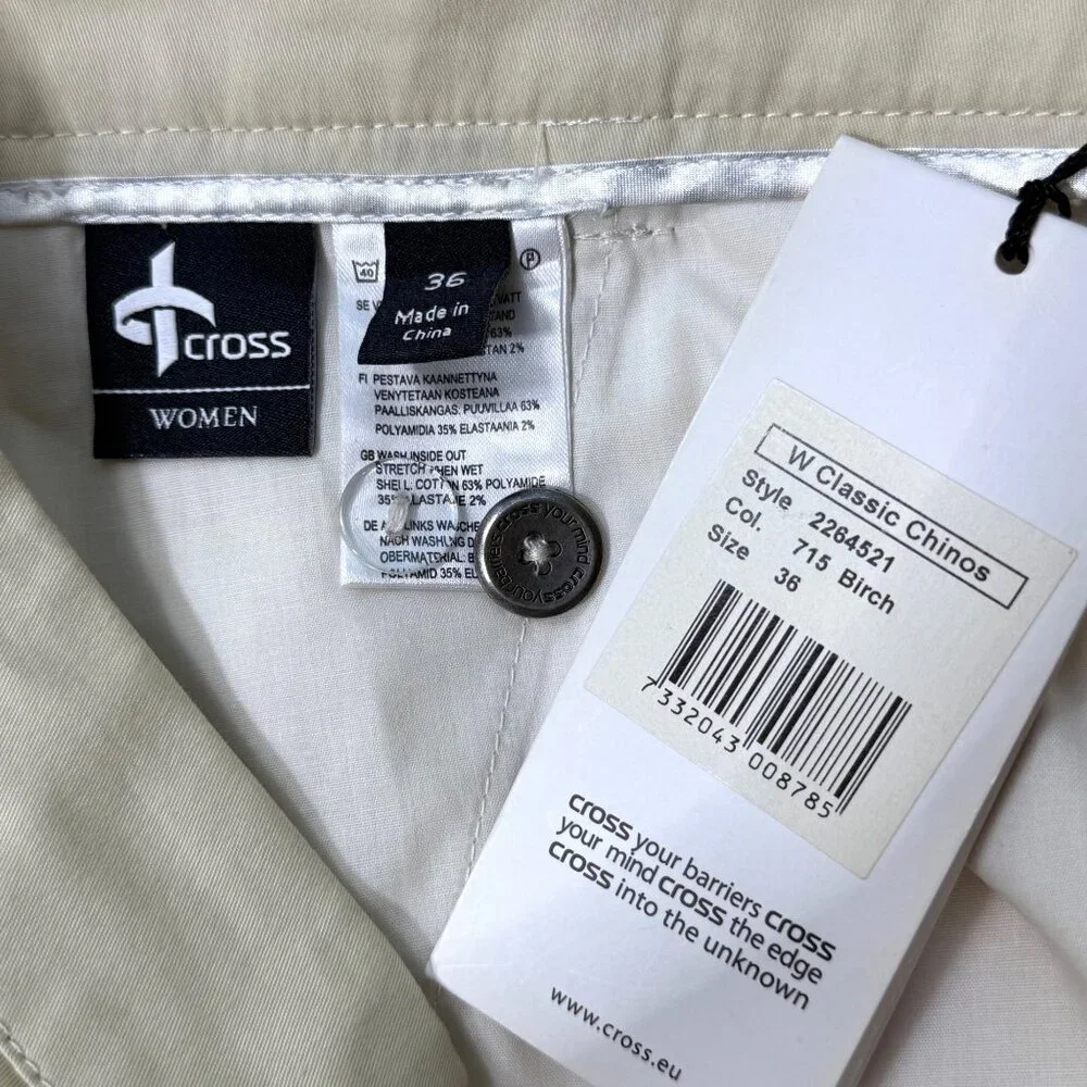 Cross Classic Chino Golf Pants Woments 36‎ / US6 Birch